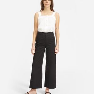 Everlane women's high waist wide leg crop in black